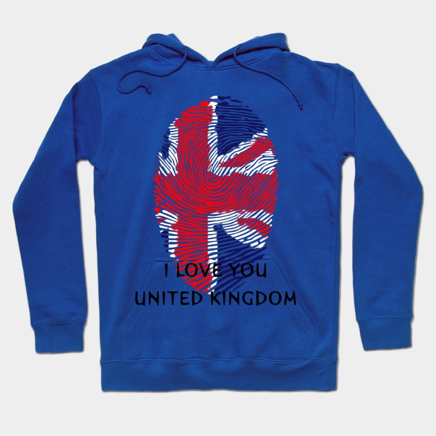 I love you united kingdom Hoodie by samsaralk